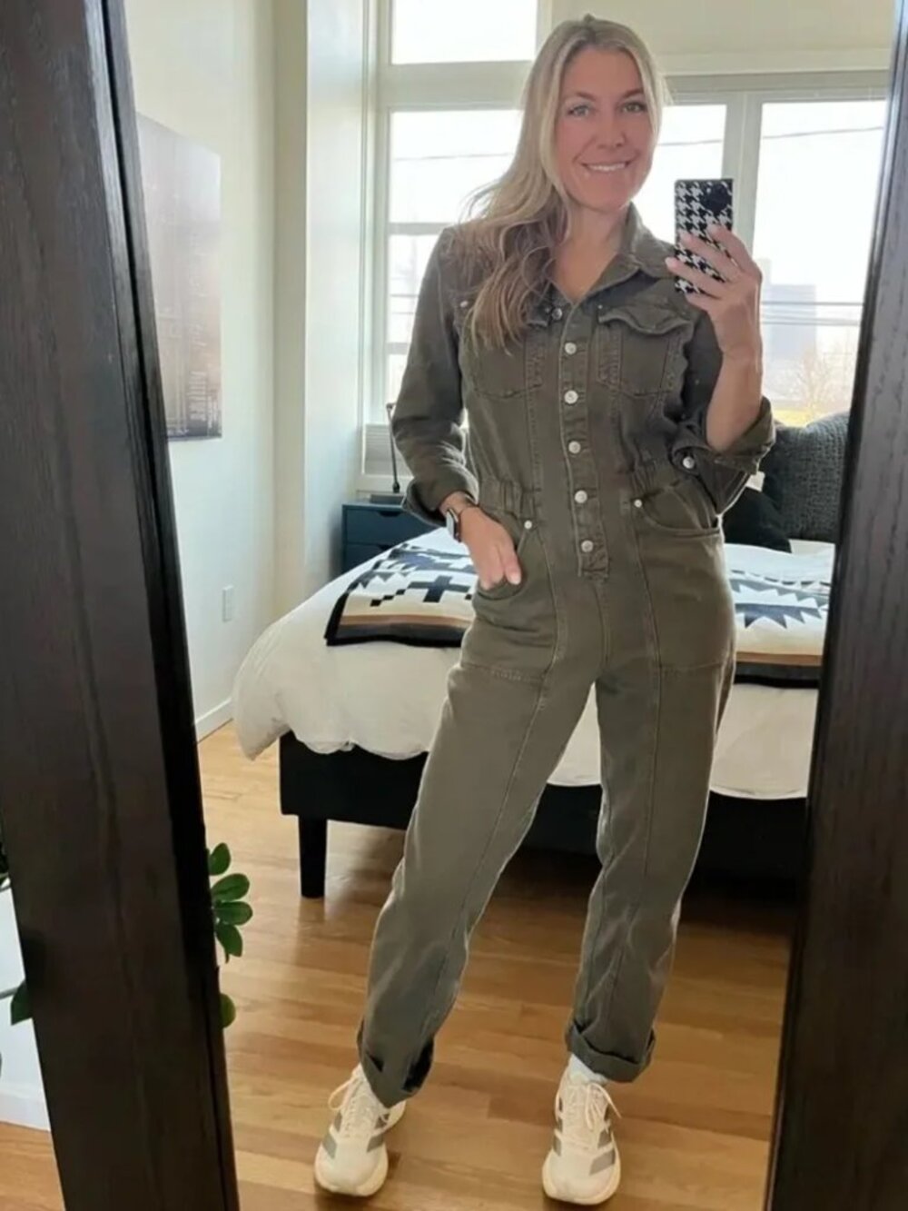 THE KOOPLES Utility jumpsuit Olive Khaki Denim Cute Military Coveralls Pants M 6 - Picture 13 of 14
